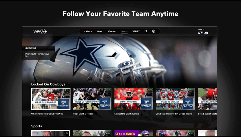 Dallas Cowboys Featured on Roku NFL Draft Show