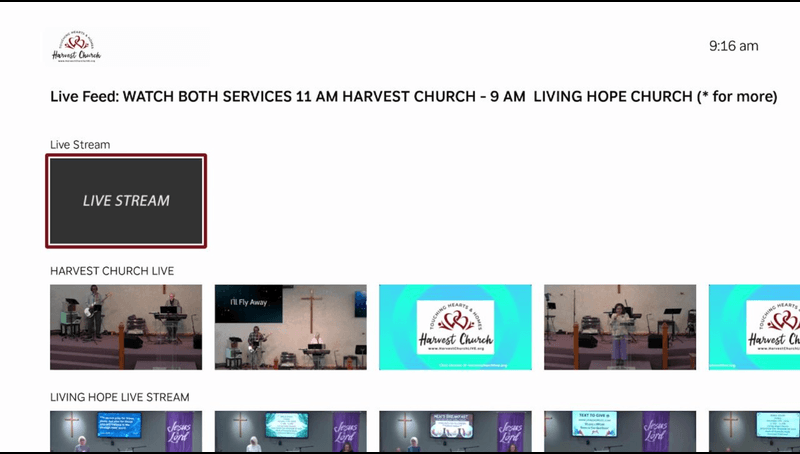 Harvest Church Live Channels | TV Apps | Roku Channel Store | Roku