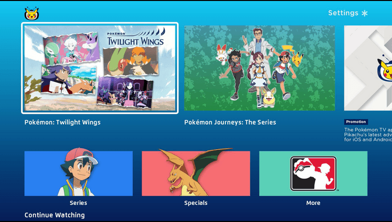 Pokémon TV, Loja de canais Roku