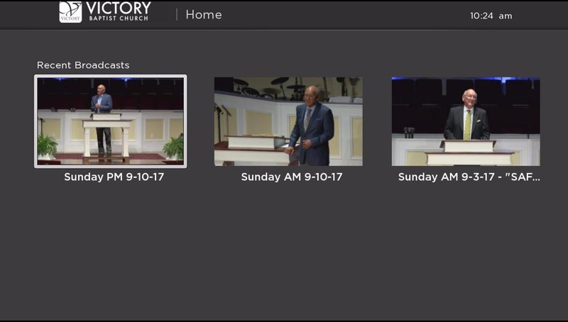 Victory Baptist Church N Aug Tv App Roku Channel Store Roku