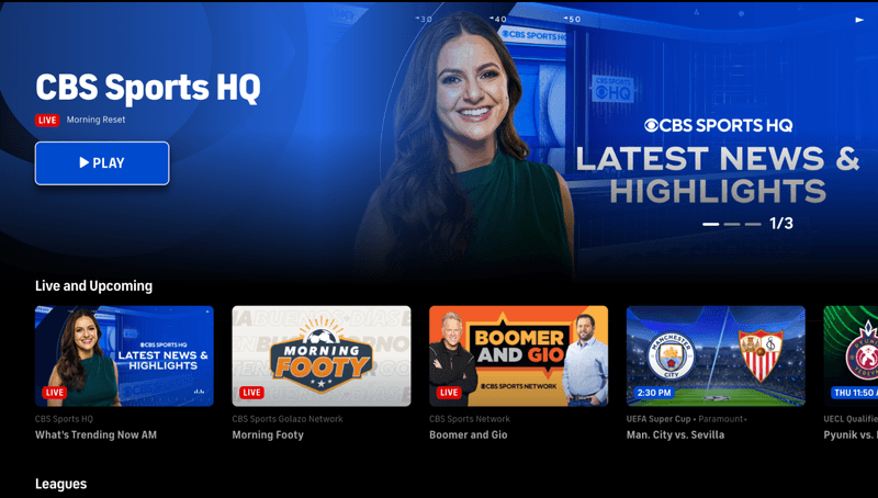 CBS Sports HQ available for free on Roku players and Roku TVs