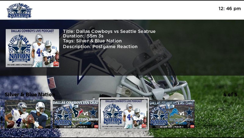dallas cowboys on roku