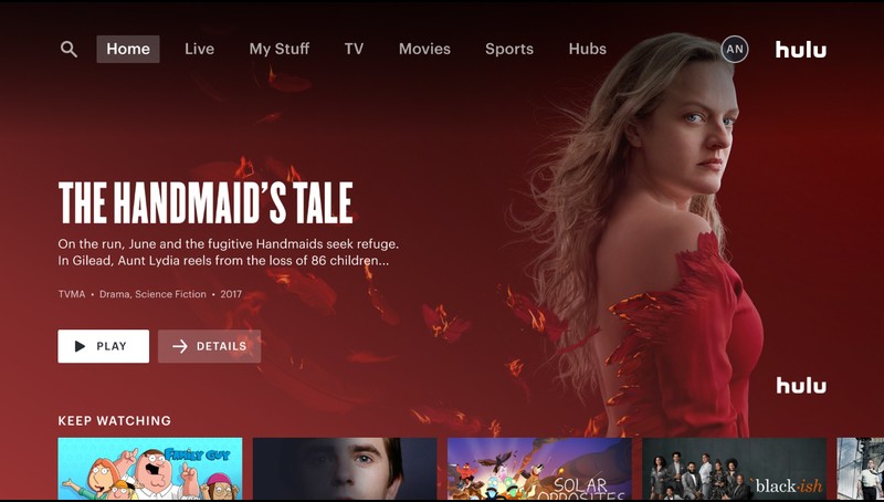 Hulu screenshot