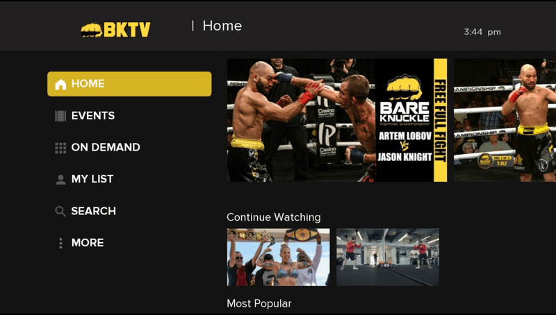 Bare Knuckle TV::Appstore for Android