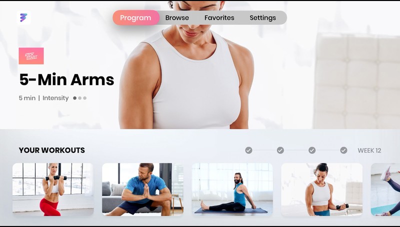 Watch home workouts and fitness programs on Roku devices