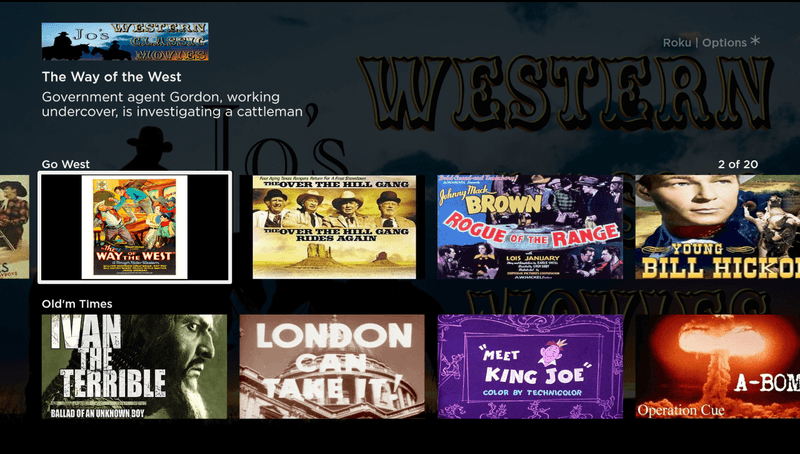 Jo's Western Classic Movies | Roku Channel Store | Roku