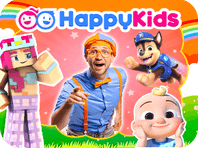Watch HappyKids for free family-friendly entertainment! With 100,000+ free videos, your kids can enjoy favorites like Cocomelon, Sesame Street, Blippi and Paw Patrol. HappyKids offers safe streaming anytime, anywhere. No Subscription. No Registration. Watch for Free. Install now!