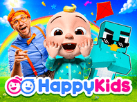Watch HappyKids for free family-friendly entertainment! With 100,000+ free videos, your kids can enjoy favorites like Cocomelon, Sesame Street, Blippi and Paw Patrol. HappyKids offers safe streaming anytime, anywhere. No Subscription. No Registration. Watch for Free. Install now!