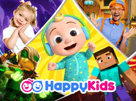 Watch HappyKids for free family-friendly entertainment! With 100,000+ free videos, your kids can enjoy favorites like Cocomelon, Sesame Street, Blippi and Paw Patrol. HappyKids offers safe streaming anytime, anywhere. No Subscription. No Registration. Watch for Free. Install now!