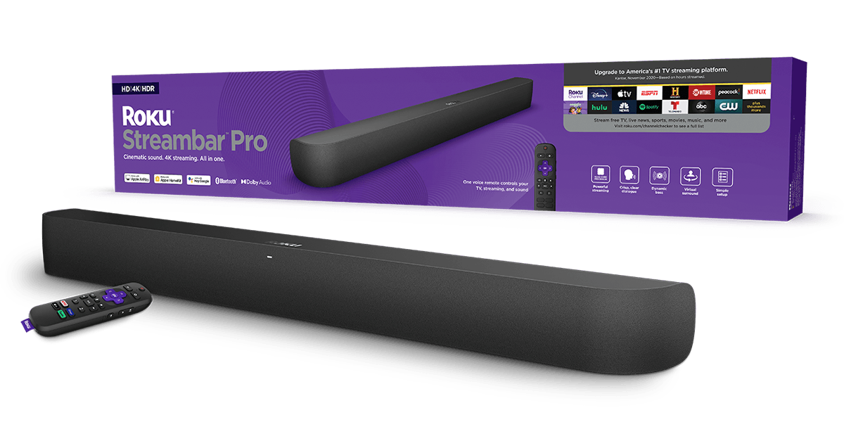 Roku Streambar Pro All In One Streaming Soundbar For Tv United States Roku