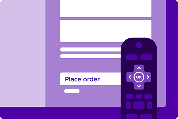 Roku remote to place order