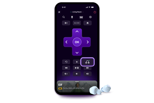 Person using the private listening feature 