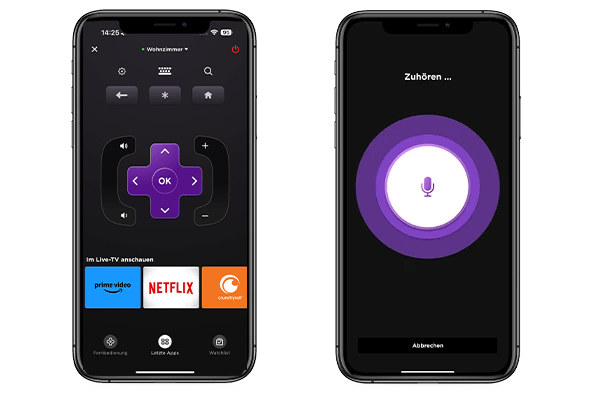 Suchfunktion der Roku App 