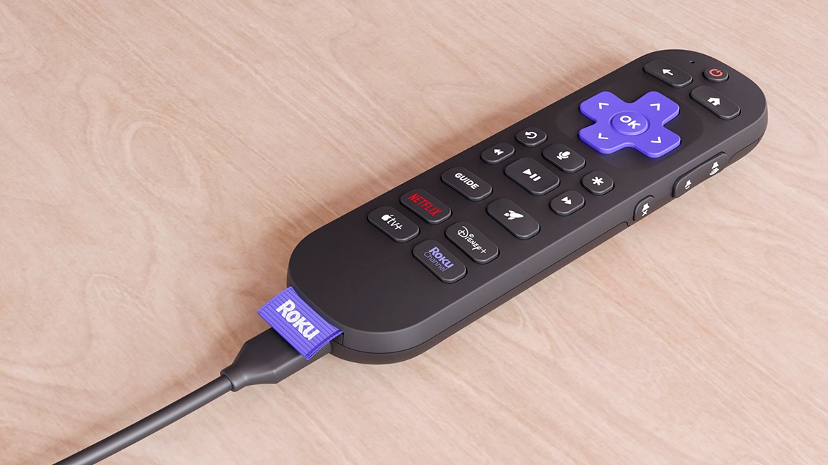 Roku Voice Remote Pro (2nd edition) with USB-C charging cable