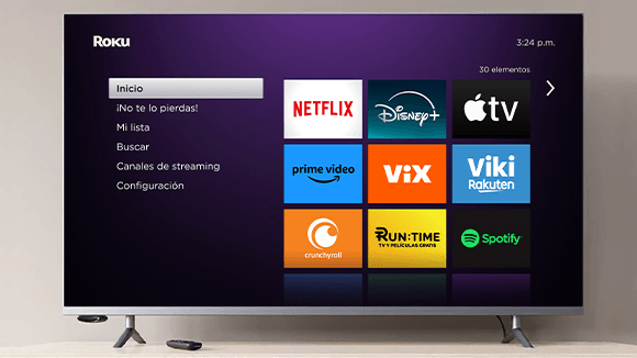 Persona sosteniendo un Roku Express