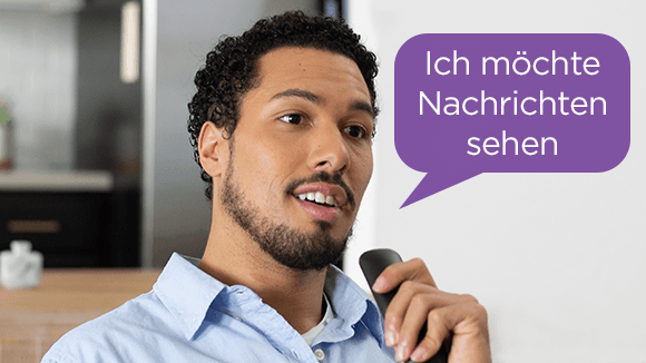 Mit der Sprachsteuerungsfunktion der Roku&nbsp;Voice&nbsp;Remote TV-Nachrichten aufrufen