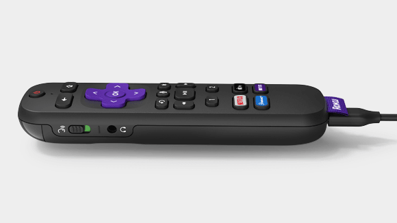 Image showing the charging port at the bottom the Roku Voice Remote Pro