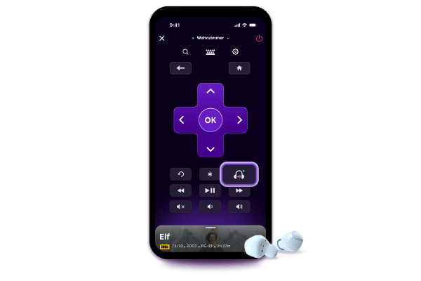 Smartphone mit Kopfhörern