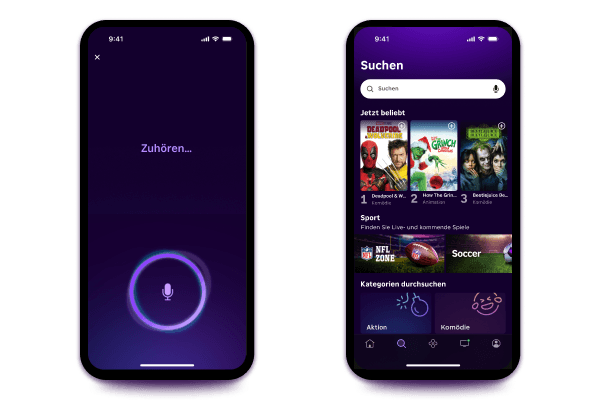 Suchfunktion der Roku App