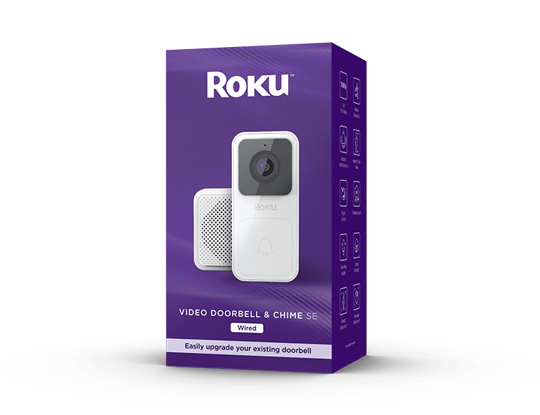 Roku Smart Home Video Doorbell & Chime SE with Motion & Sound Detection, White