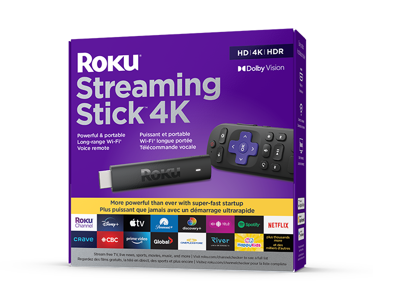 Roku Streaming Stick 4K, TV Stick streaming in 4K, HDR and Dolby Vision