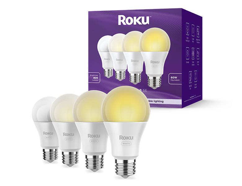 Roku Smart Home Smart Bulb SE (White) 1-Pack with Adjustable Brightness and  Temperature, 9.5 Watts - Screw Base 