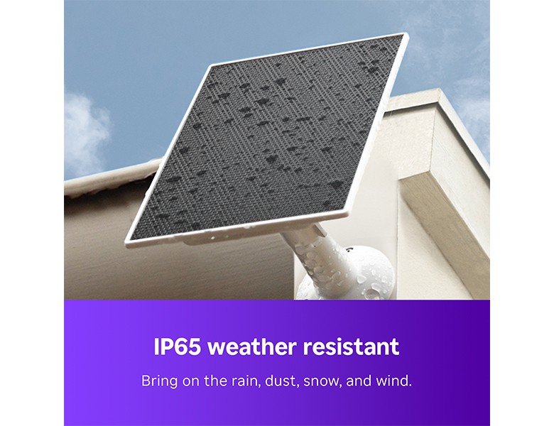 Roku Solar Panel USB-C with rain drops in it