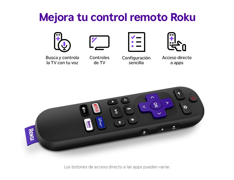 Guía para los botones del Roku&nbsp;Voice&nbsp;Remote