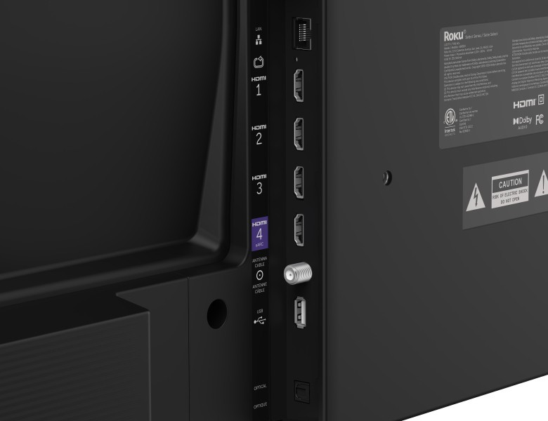Roku Select Series 4K 55" TV ports