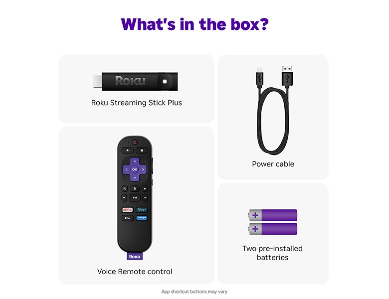 What's in the box when you purchase a Roku Streaming Stick
