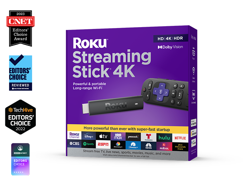 Roku® Streaming Stick® 4K | Powerful & portable HD & streaming
