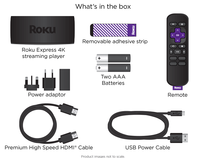 Roku Express and Roku Premiere Roku Micro USB Power Adapter with USB Cable for Roku Streaming Stick