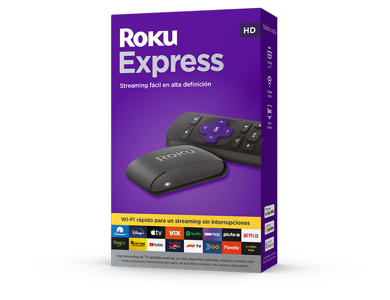 Roku Express, Poderoso streaming en HD. Bajo costo.