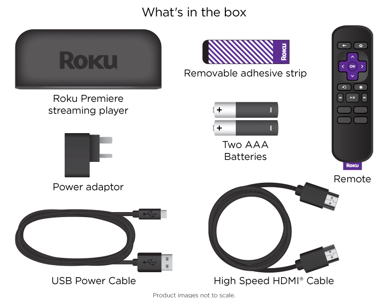 Roku Express and Roku Premiere Roku Micro USB Power Adapter with USB Cable for Roku Streaming Stick