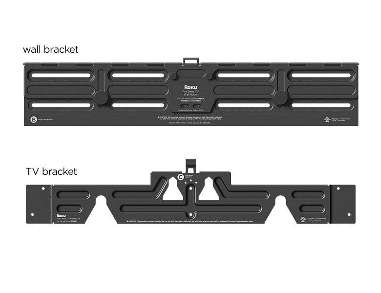 Front view of the Roku Pro Series TV Wall Mount Kit