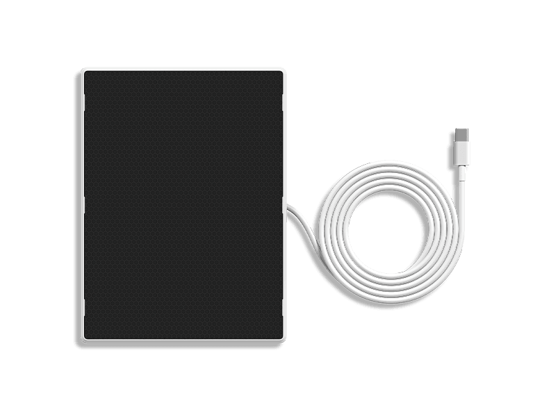 Roku Solar Panel with accompanying USB-C cable