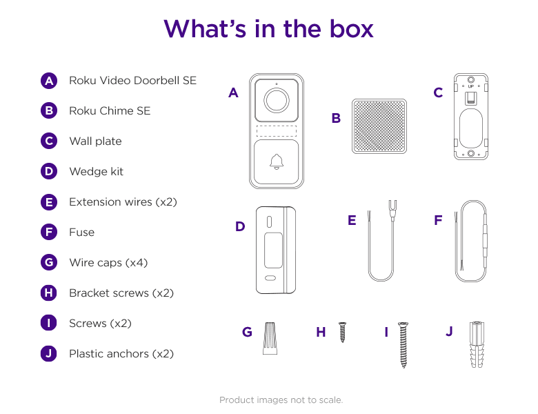 Roku Wire-free Video Doorbell & Chime SE (DB1000R)