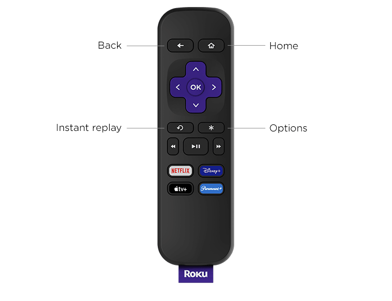 Roku® Simple Remote | Roku Remote Control | Roku