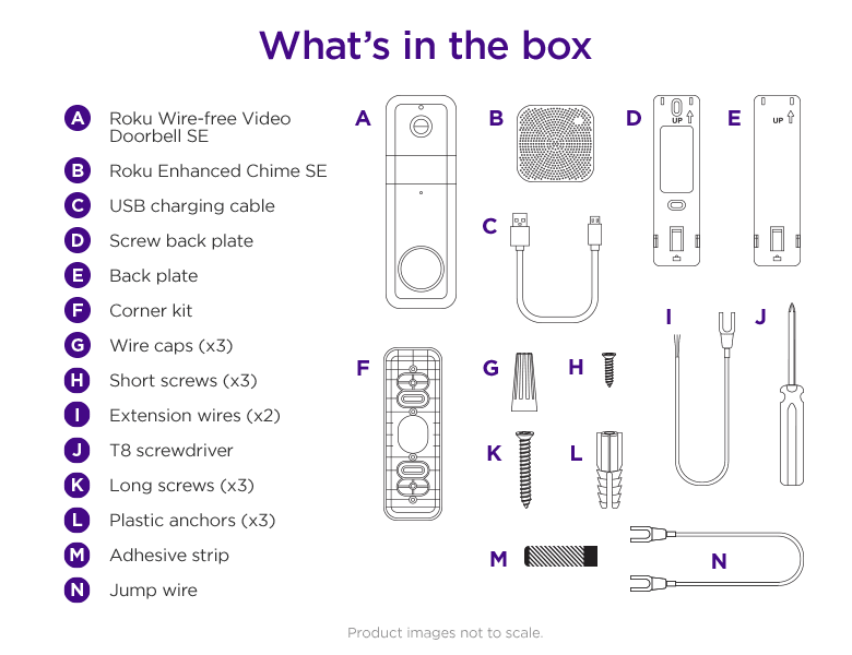 Roku Wire-free Video Doorbell & Chime SE, Doorbell Cameras