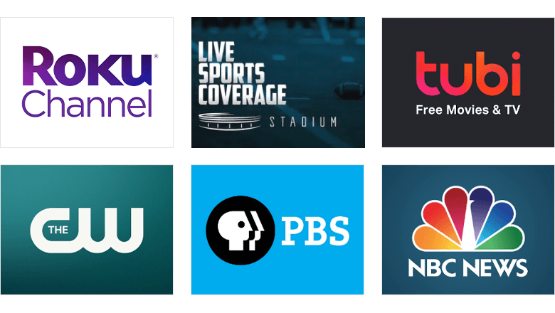 Watch Free TV on your Roku with The Roku Channel, ABC News, Pandora, the CW, PBS, NBC News, and more.
