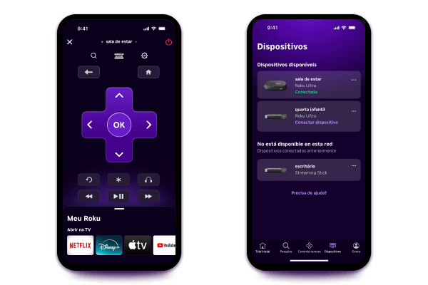 App da Roku para celular