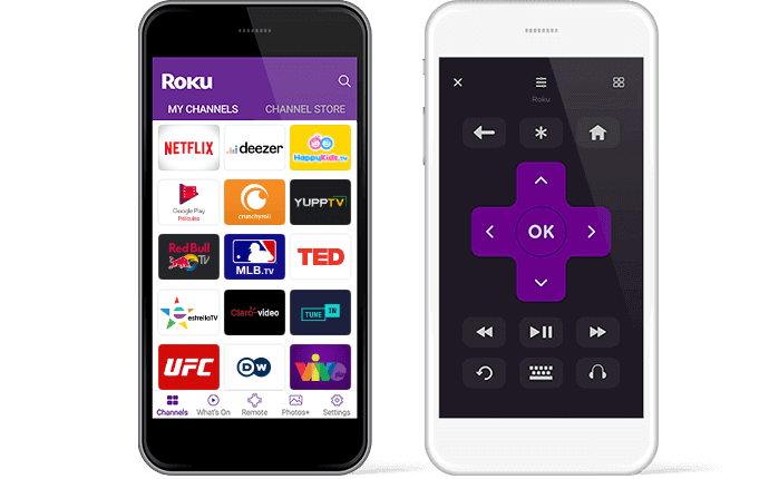 Roku App on mobile phone