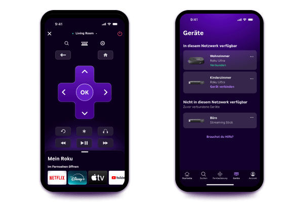 Roku App auf dem Handy