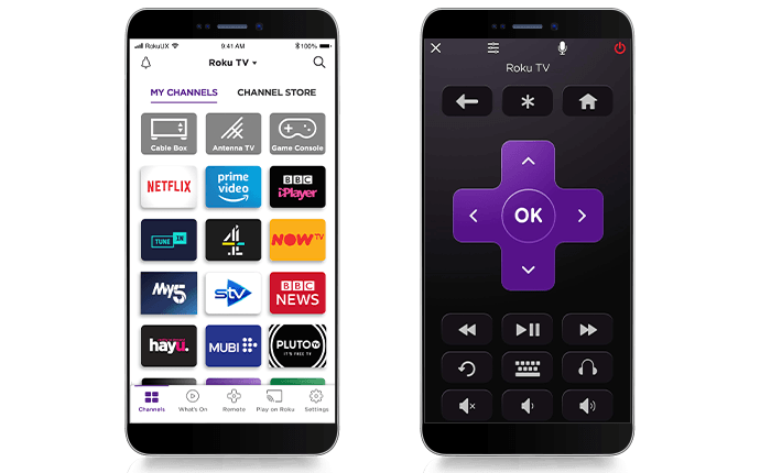 Roku Mobile app on a phone