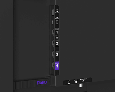 Port view of the Roku Pro Series TV