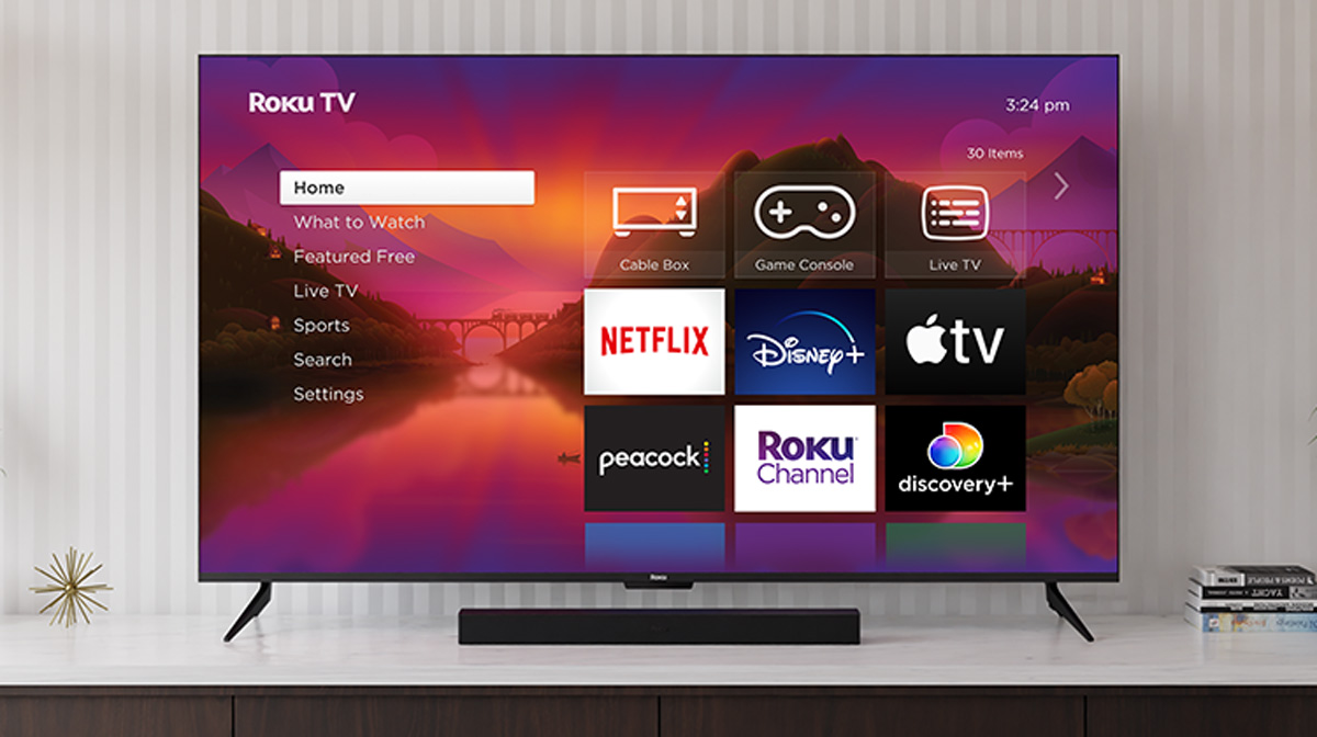 Smart TV 24 inch ROKU LED Smart Home HD Hi Def Flat Screen