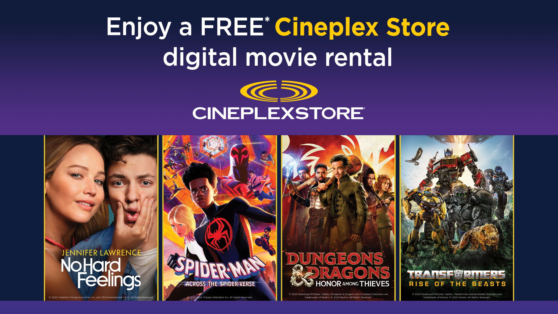 Enjoy a free* Cineplex Store digital movie rental Roku Canada