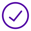 Purple check mark icon
