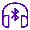 Headphones with Bluetooth symbol icon