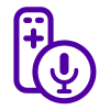 Ícono de control remoto con búsqueda por voz de Roku